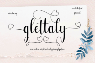 Glettaly Font: A Romantic Typeface for Digital Design