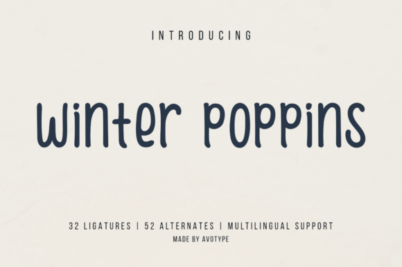 Winter Poppins: A Handwritten Font for Heartfelt Typography